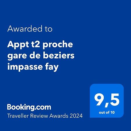 Appt T2 Proche Gare De Beziers Impasse Fay 아파트 외부 사진